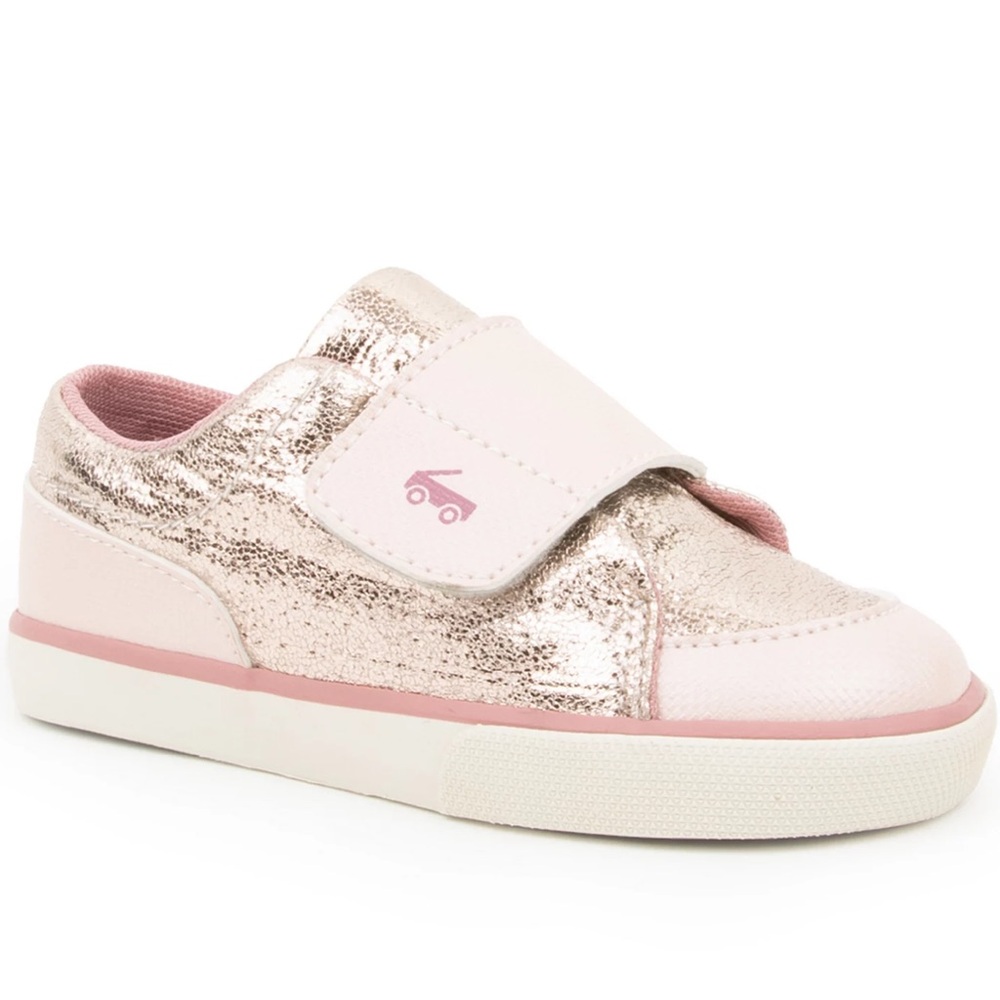 Kids Pink and Gold Sneakers